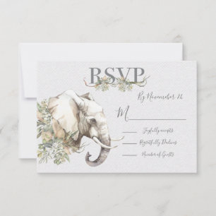 Tropische Elefantenhochzeitskarten-UAWG RSVP Karte