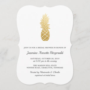 Tropische Eleganz   Ananas-Brautparty Einladung