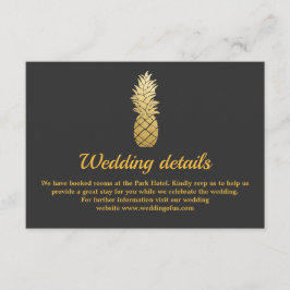 Tropische Eleganz | Ananas - Hochzeiten Einladung