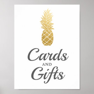 Tropische Eleganz Ananas - Karten und Geschenke Poster