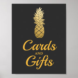 Tropische Eleganz | Ananas - Karten und Geschenke Poster