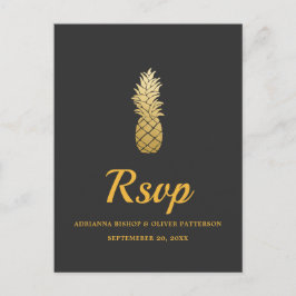 Tropische Eleganz | Ananas Wedding RSVP Einladungspostkarte