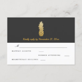 Tropische Eleganz | Ananas Wedding RSVP Karte