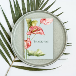 Tropische Eleganz Anthurium Hochzeits-Dankeskarten Dankeskarte