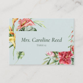 Tropische Eleganz Botanische Hochzeitsplatzkarte Platzkarte
