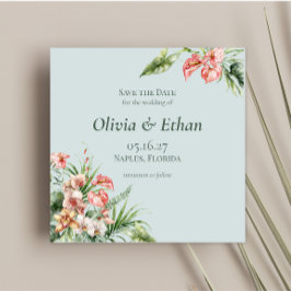 Tropische Eleganz Botanische Save-the-Date-Karte Save The Date