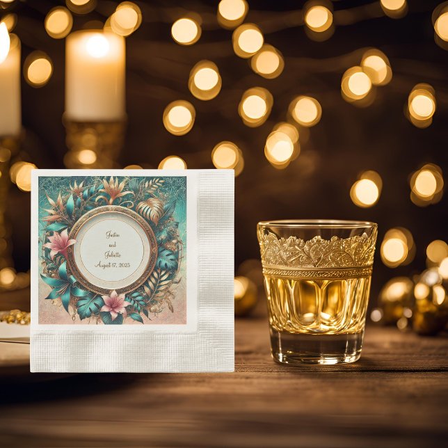 Tropische Eleganz Cocktail Serviette (Von Creator hochgeladen)