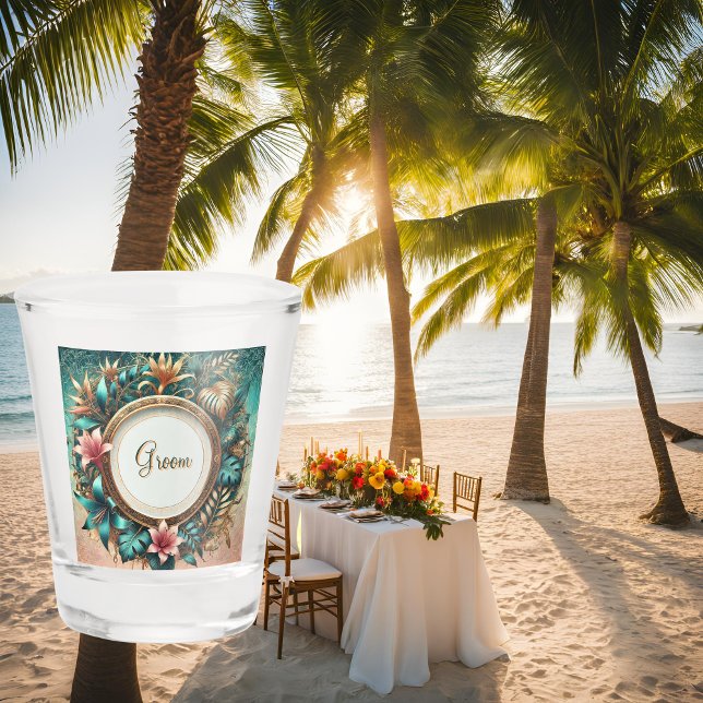 Tropische Eleganz gedruckt Schnapsglas (Von Creator hochgeladen)