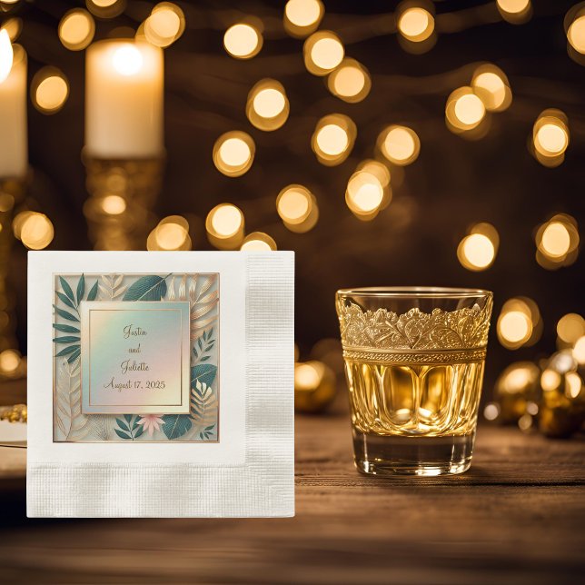 Tropische Eleganz Minimalistischer Cocktail Serviette (Von Creator hochgeladen)