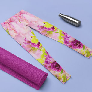 Tropische Erdnüsse und Orchideen Leggings