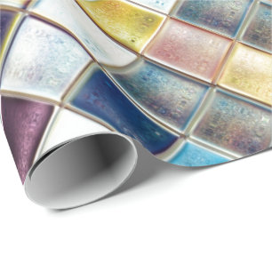 Tropische Erinnerungens-Mosaik-Fliesen-Kunst Geschenkpapier