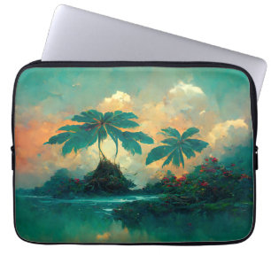 Tropische Fantasy Sea & Palm Trees Laptopschutzhülle