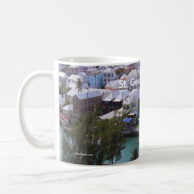 Tropische Farben auf Bermuda Kaffeetasse (Links)