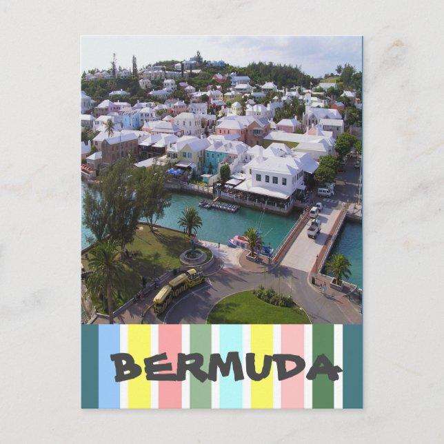 Tropische Farben auf Bermuda Postkarte (Vorderseite)