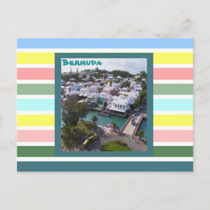 Tropische Farben auf Bermuda Postkarte