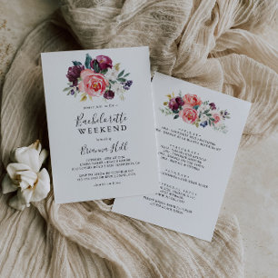 Tropische Farben Sommer Bachelorette Wochenende Einladung