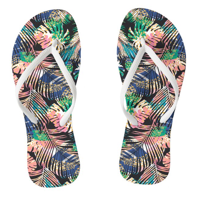 Tropische farbige Pflanze Flip Flops (Fußbett)
