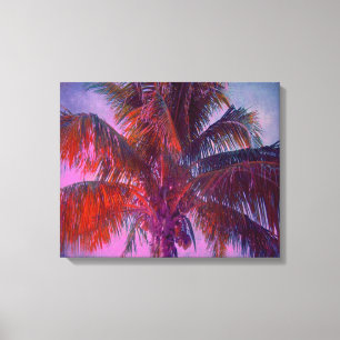 Tropische Farbwelle - gesteppte Canvas drucken Leinwanddruck