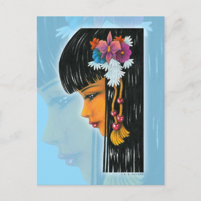 Tropische Fee Postkarte (Vorderseite)