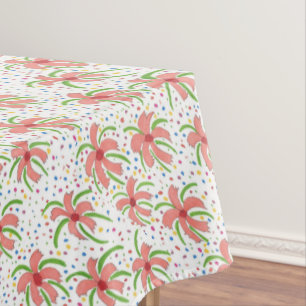 Tropische Fiesta-Blumen Tischdecke