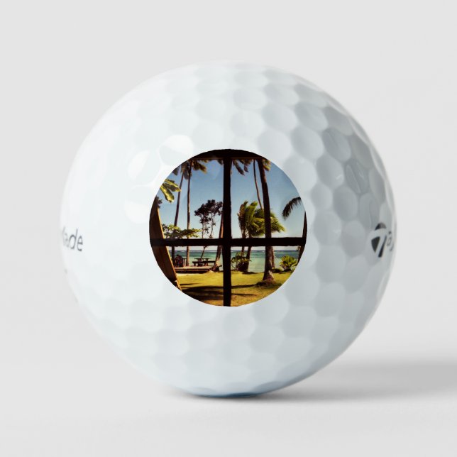 Tropische Fiji Beach Szene tmtp5 gbcna Golfball (Vorderseite)