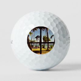 Tropische Fiji Beach Szene tpv1 gbcnm Golfball