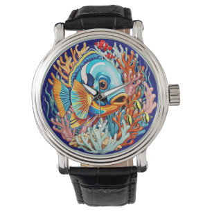 Tropische Fisch Bunte Sommer Stimmung Armbanduhr