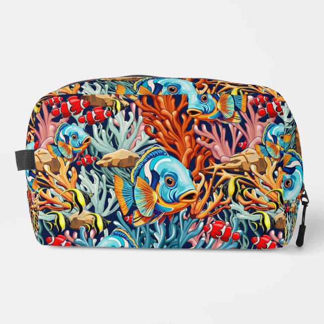 Tropische Fisch Bunte Sommer Stimmung Waschbeutel (Vorderseite)