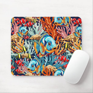 Tropische Fisch Bunte Sommerstimmung Mousepad