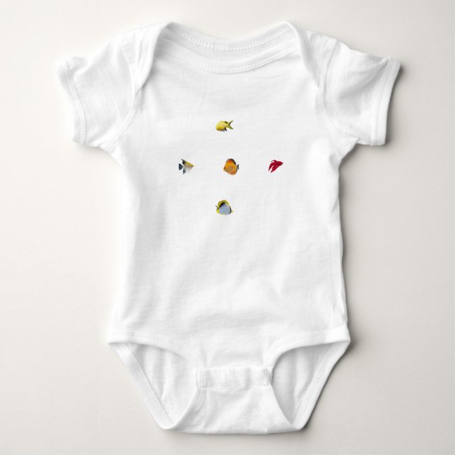Tropische Fische Baby Strampler (Vorderseite)