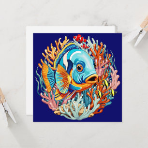 Tropische Fische Bunte Sommerstimmung Einladung