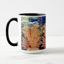 Tropische Fische farbenfrohe Korallenriff Deep Blu Tasse