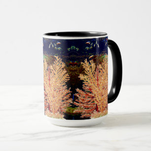 Tropische Fische farbenfrohe Korallenriff Deep Blu Tasse