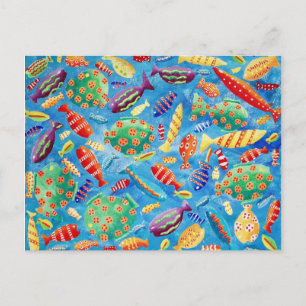 Tropische Fische Unterwasser-Meeresleben-Malerei Postkarte
