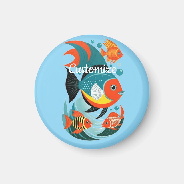 Tropische Fischsorte Thunder_Cove Magnet (Vorne)