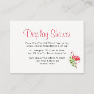 Tropische Flamingo Display Babydusche Begleitkarte