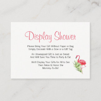 Tropische Flamingo Display Babydusche Begleitkarte