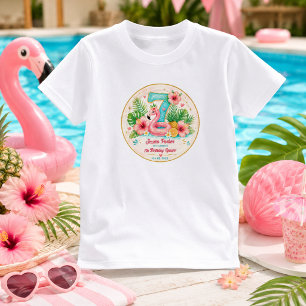 Tropische Flamingo-Poolparty zum 7. Geburtstag Spl T-Shirt