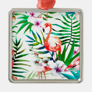 Tropische Flamingokunst Ornament Aus Metall