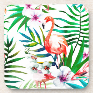 Tropische Flamingokunst Untersetzer