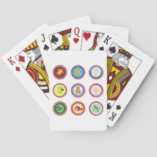 Tropische Flaschenkappen Design Ozean und Wildtier Spielkarten