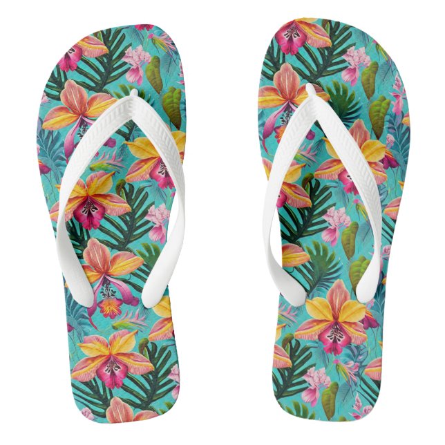 Tropische Flip Flops (Fußbett)