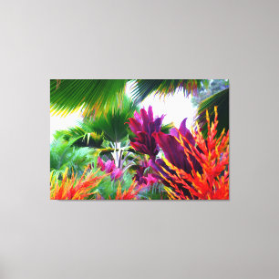 Tropische Flora Fantasy Wrapped Canvas Leinwanddruck