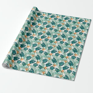 Tropische Flora: florales Nahtloses Design Geschenkpapier