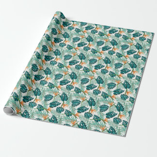 Tropische Flora: florales Nahtloses Design Geschenkpapier