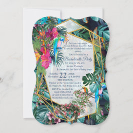 Tropische Flora Paradies & Vögel Einladung