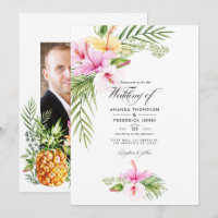 Tropische Florale Aloha-Hochzeitsfoto