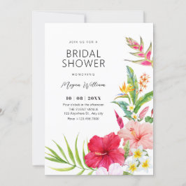 Tropische florale Brautparty Einladung