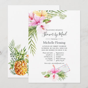 Tropische Florale Hochzeits- oder Babyparty per Po Einladung