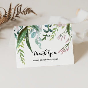 Tropische Florale Hochzeitsdusche Dankeskarten Dankeskarte